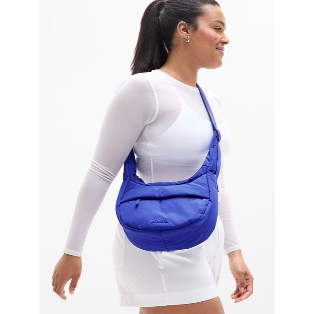 Athleta All About Small Crossbody Hobo Bag Varsity Blue